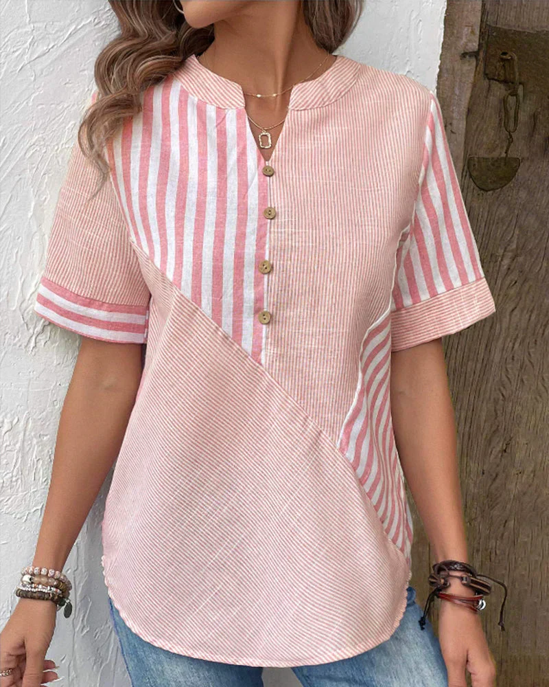 Aliette® | Stripe Linen Top - Image 3