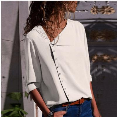 Alina® | Long-Sleeved Shirt With A Slanted Collar - Image 7