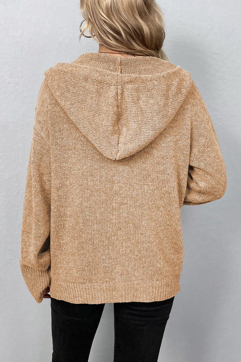 Alma | Casual tops with plain buttons and hooded collar - Image 12