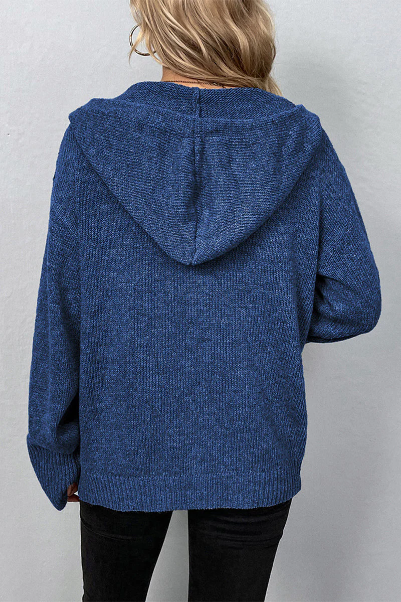 Alma | Casual tops with plain buttons and hooded collar - Image 18