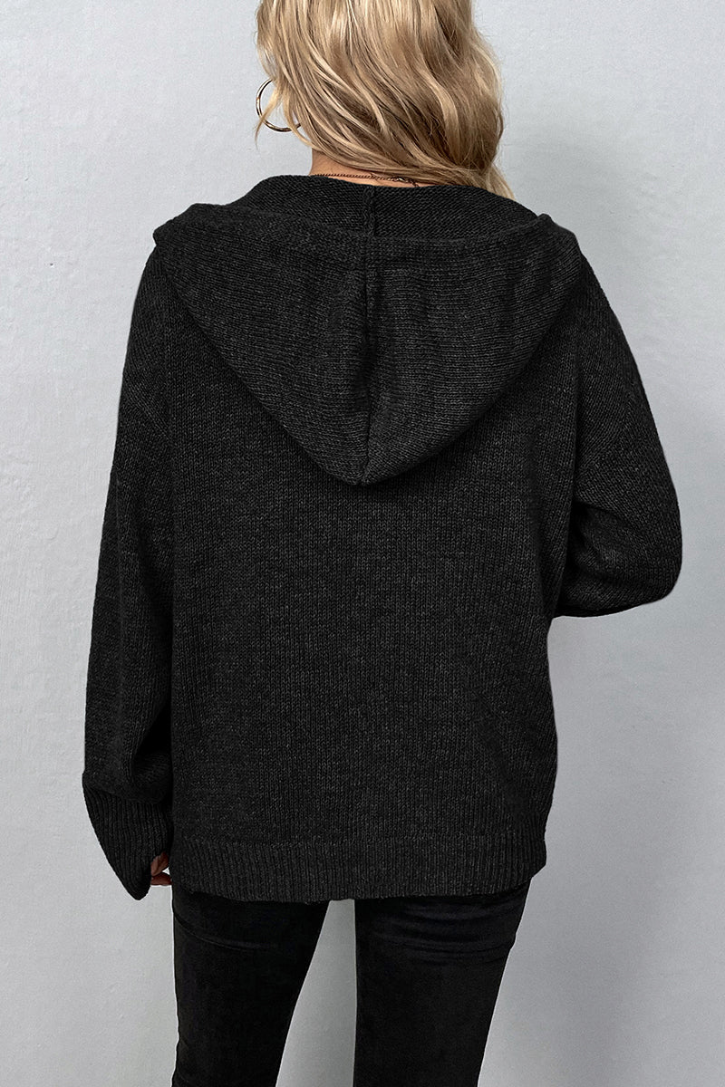 Alma | Casual tops with plain buttons and hooded collar - Image 6
