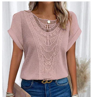 Amadis® | Women'S Stylish Embossed Blouse With Folded Sleeves - Image 6