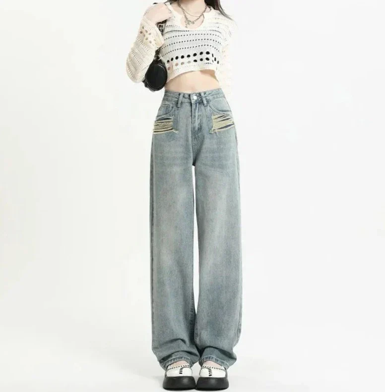 Amalia® | Women's denim jeans with ripped pockets
