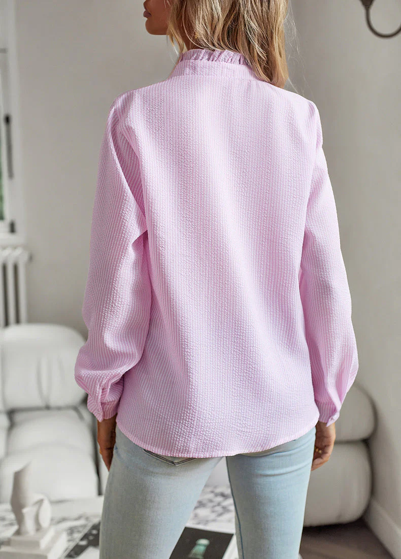 Amalric® | Women'S Ruffle Blouse Stripes - Image 9