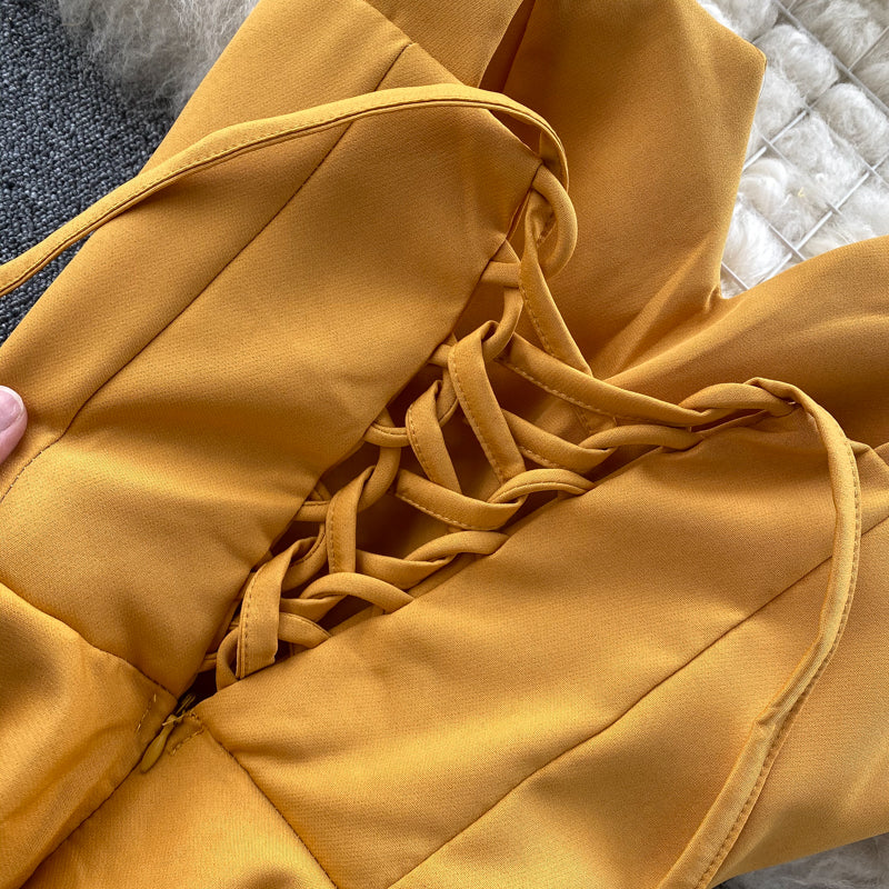 Amatista® | Yellow Sleeveless Cocktail Dress - Image 10