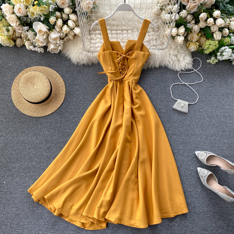 Amatista® | Yellow Sleeveless Cocktail Dress - Image 24