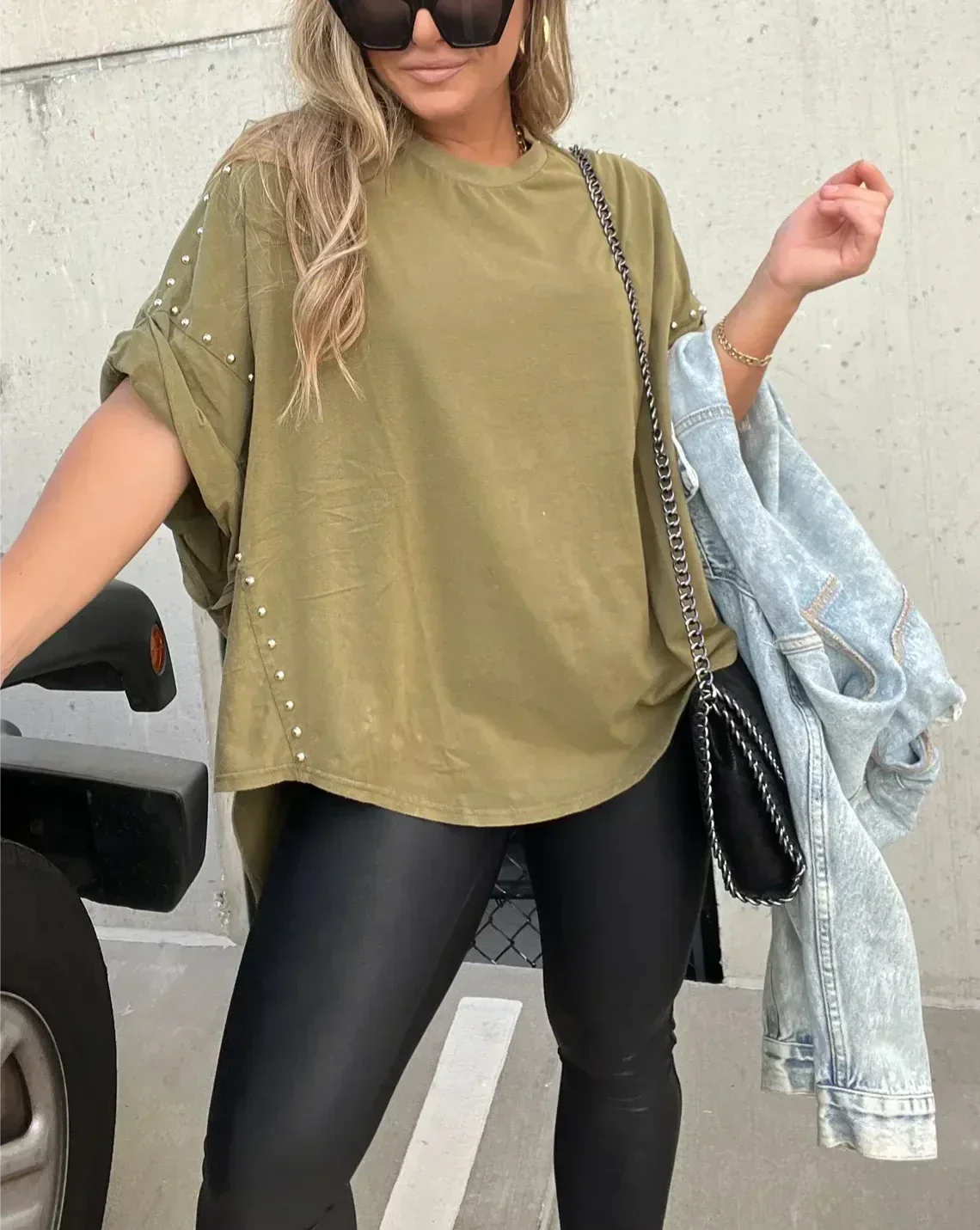 Amayrani® | Oversized T-Shirt With Studs - Image 14