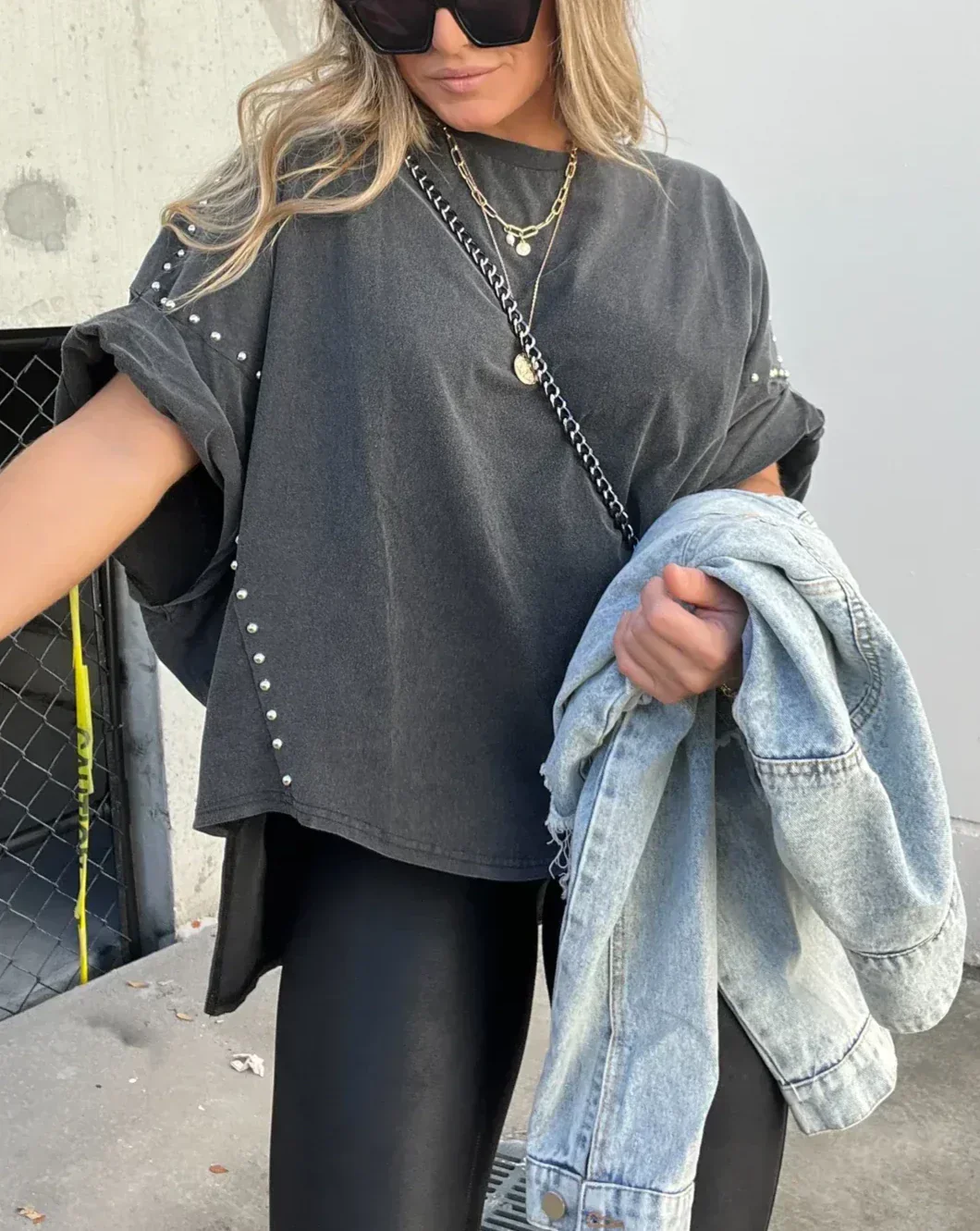 Amayrani® | Oversized T-Shirt With Studs - Image 4