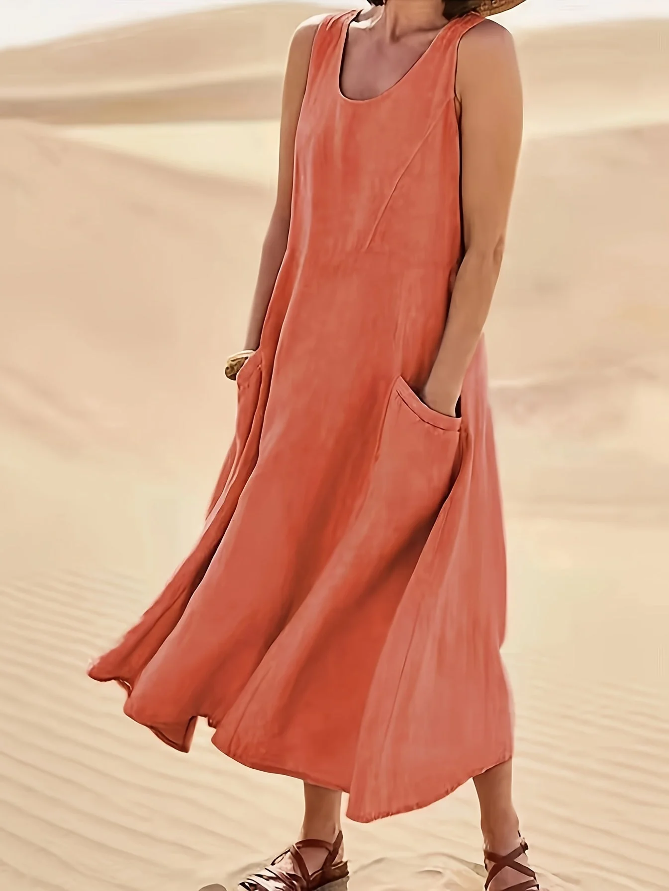 Amayrani® | Vintage Tank Dress With Pockets - Image 10