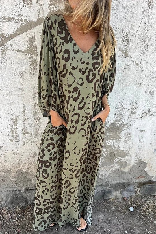 Amberly® | Stylish Loose Leopard Print Dress - Image 10