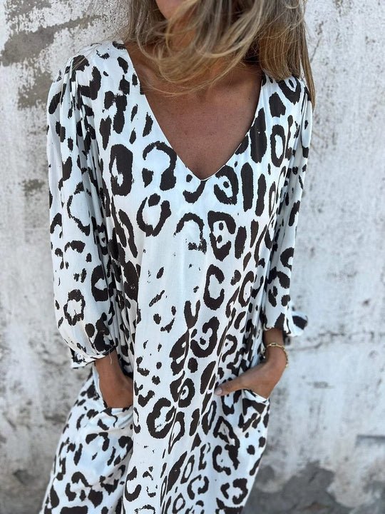 Amberly® | Stylish Loose Leopard Print Dress - Image 5