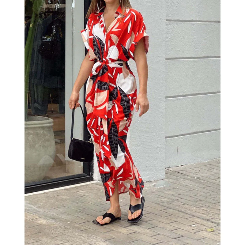 Amelia® | Women'S Floral Print Tie-Front Maxi Dress - Image 4