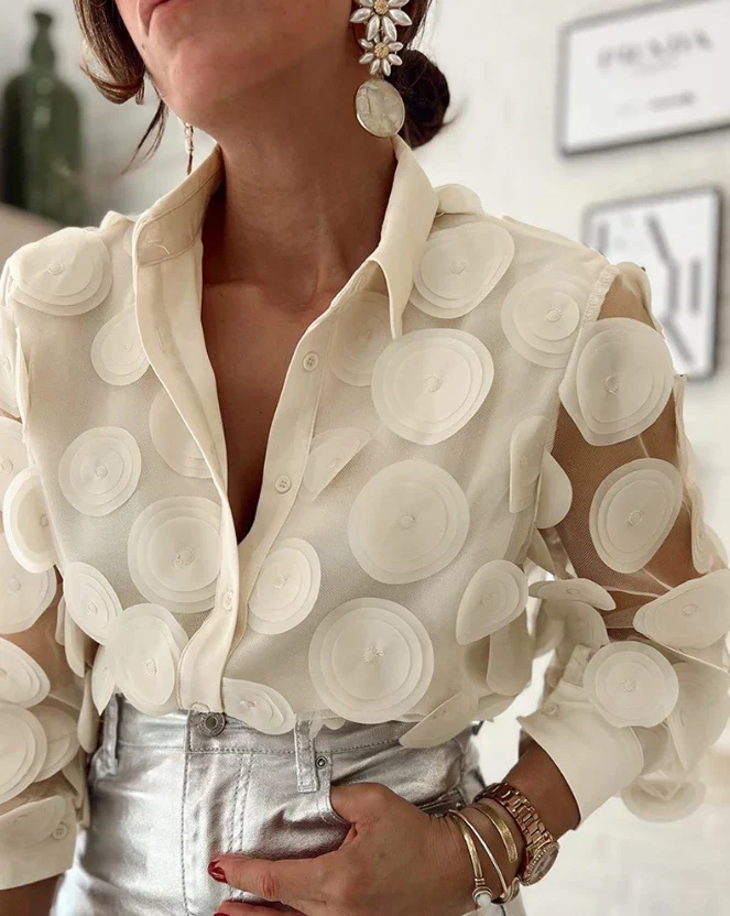 Amica® | Seductively Patterned Net Blouse - Image 3