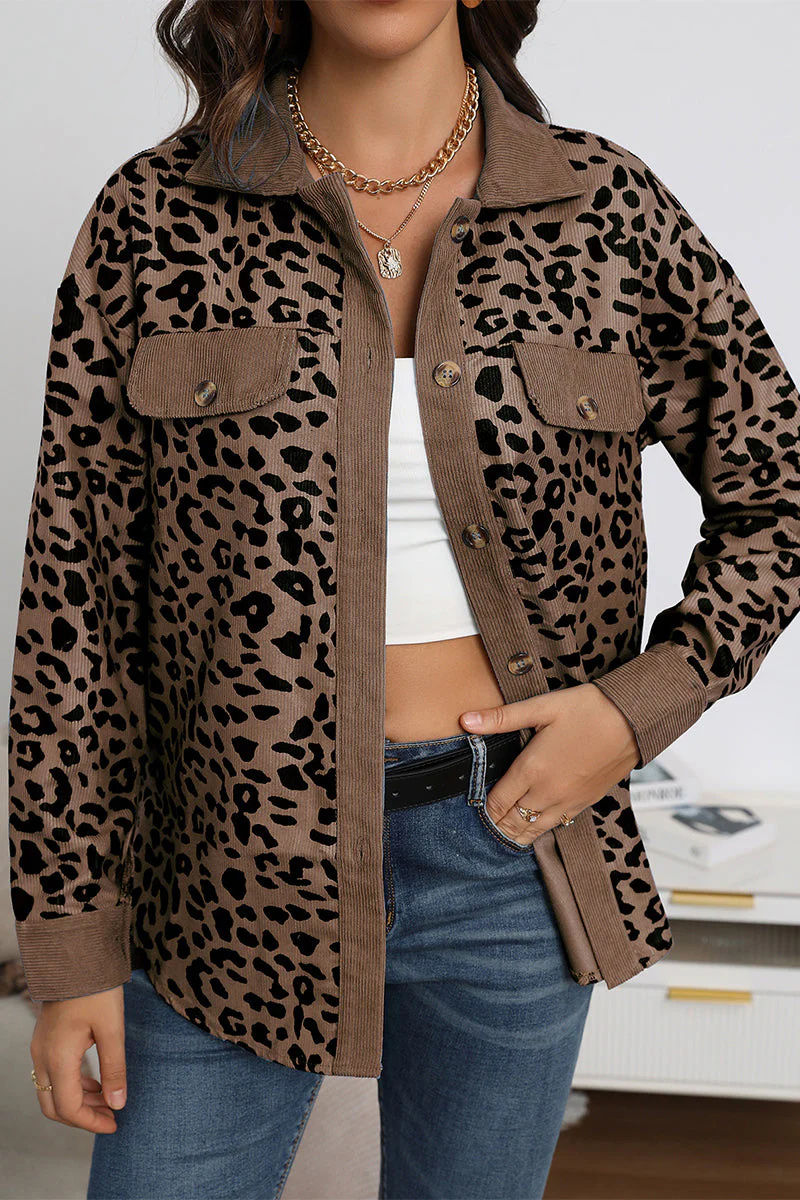 Amparo | Casual tops with cute leopard pocket turn-down collar - Image 11