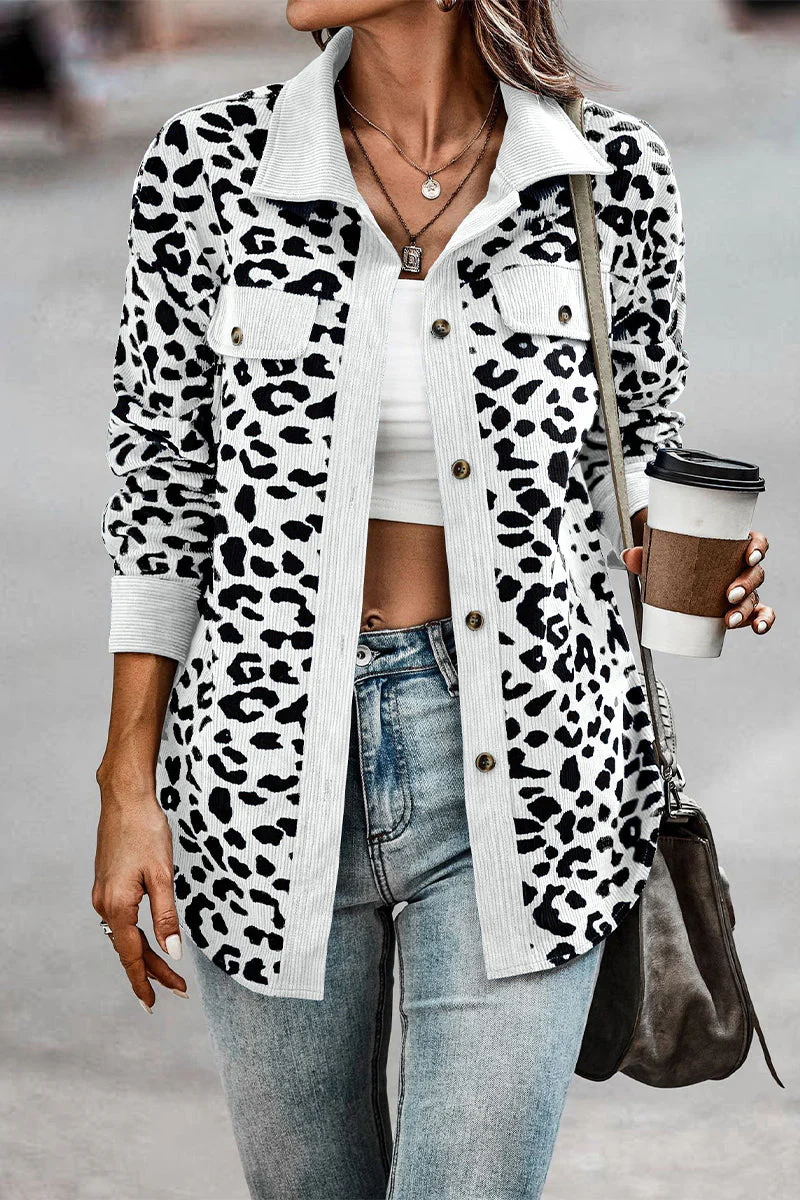 Amparo | Casual tops with cute leopard pocket turn-down collar - Image 13