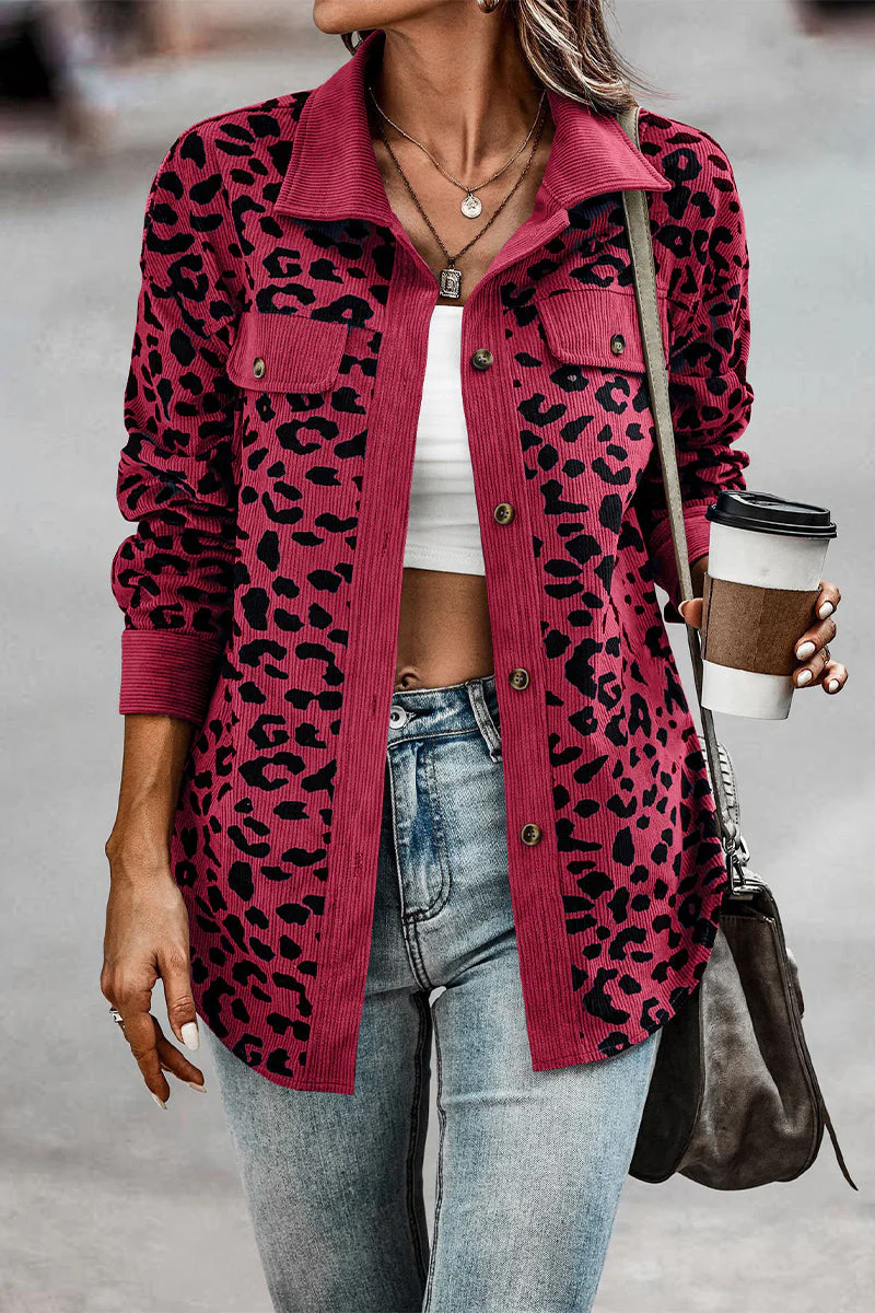Amparo | Casual tops with cute leopard pocket turn-down collar - Image 17
