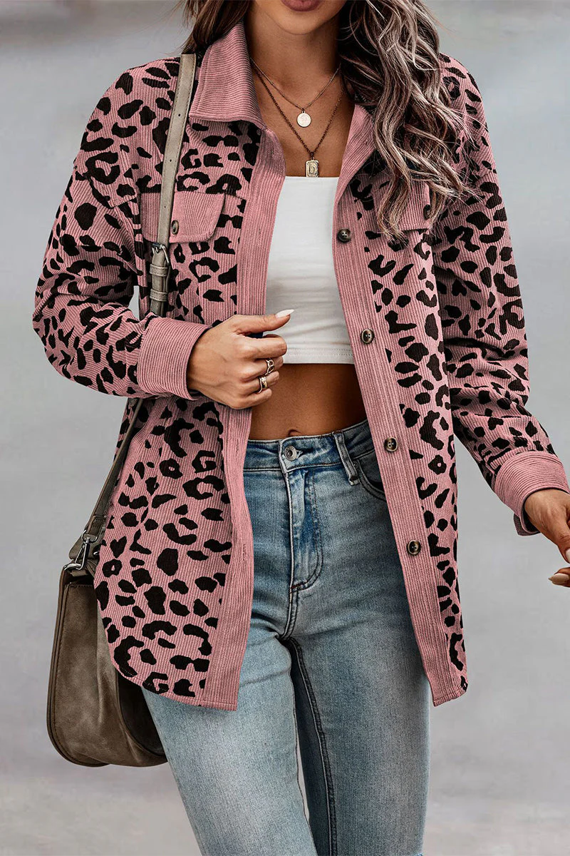 Amparo | Casual tops with cute leopard pocket turn-down collar - Image 4