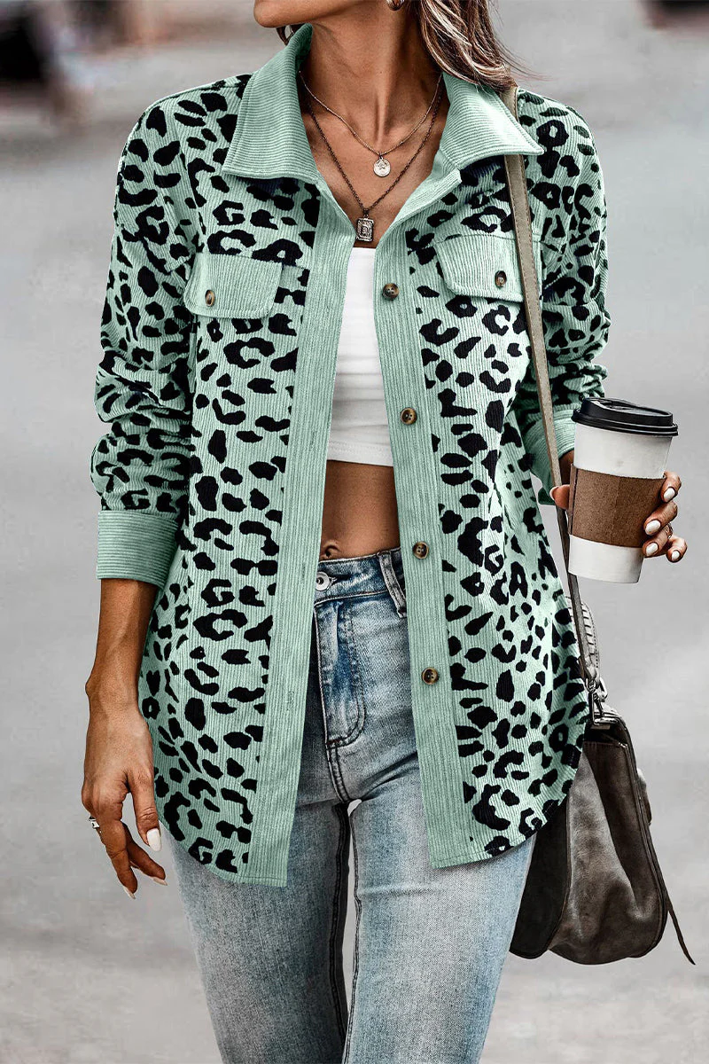 Amparo | Casual tops with cute leopard pocket turn-down collar - Image 9