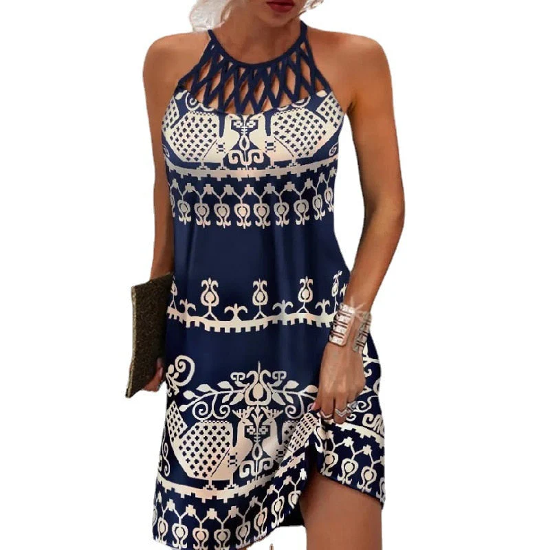 Amparo® | Printed Dress With Halters - Image 9