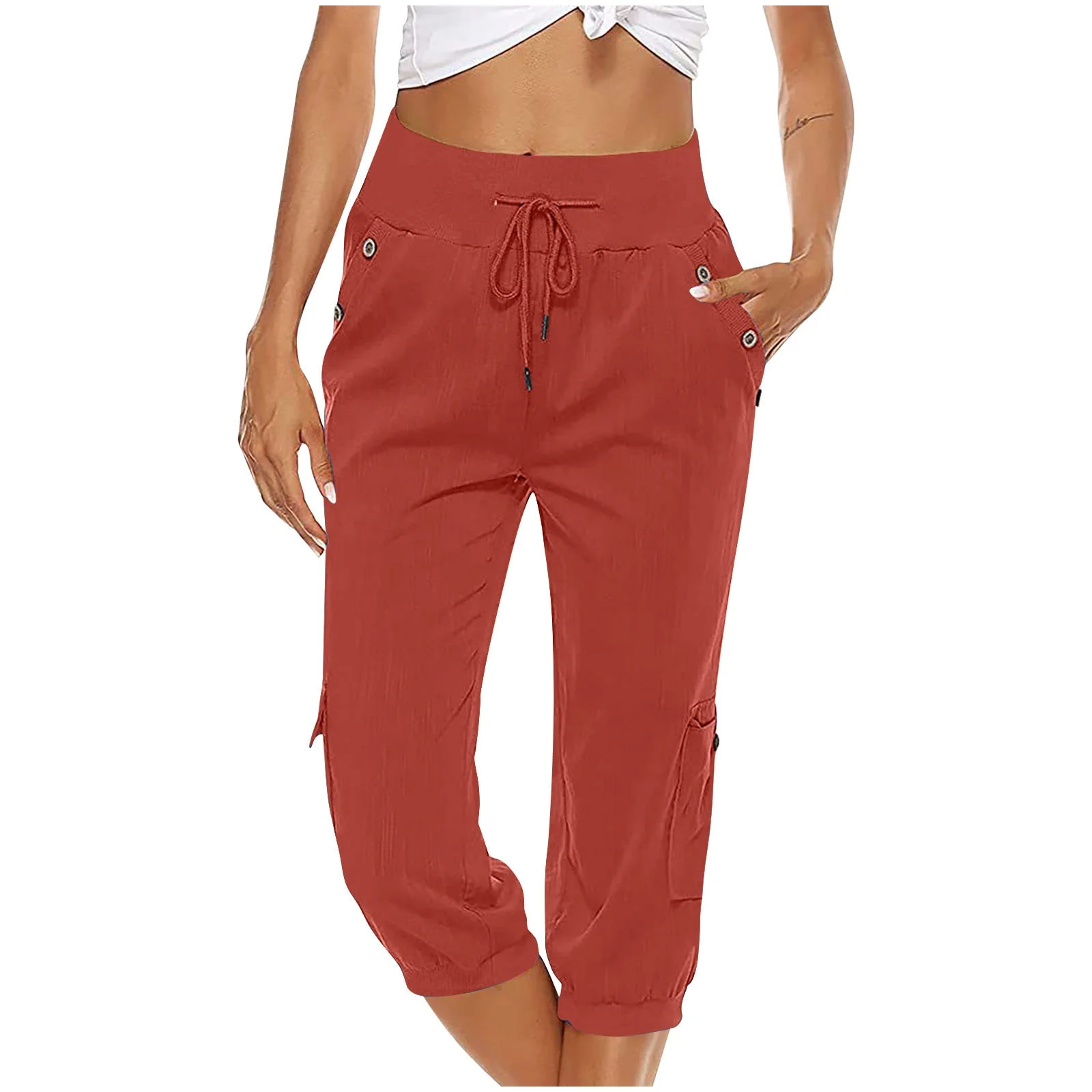 Ana® | Straight Trousers With Elastic Waist And Drawstring - Image 4