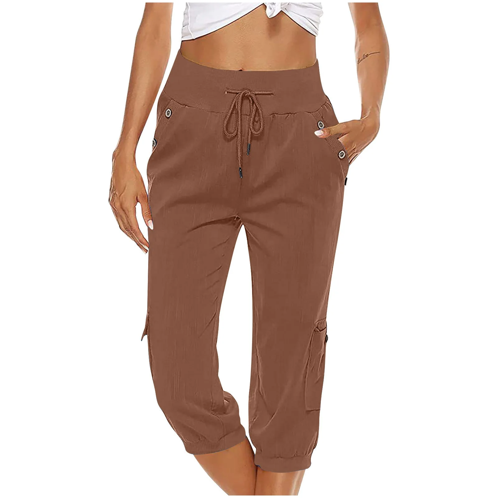 Ana® | Straight Trousers With Elastic Waist And Drawstring - Image 7