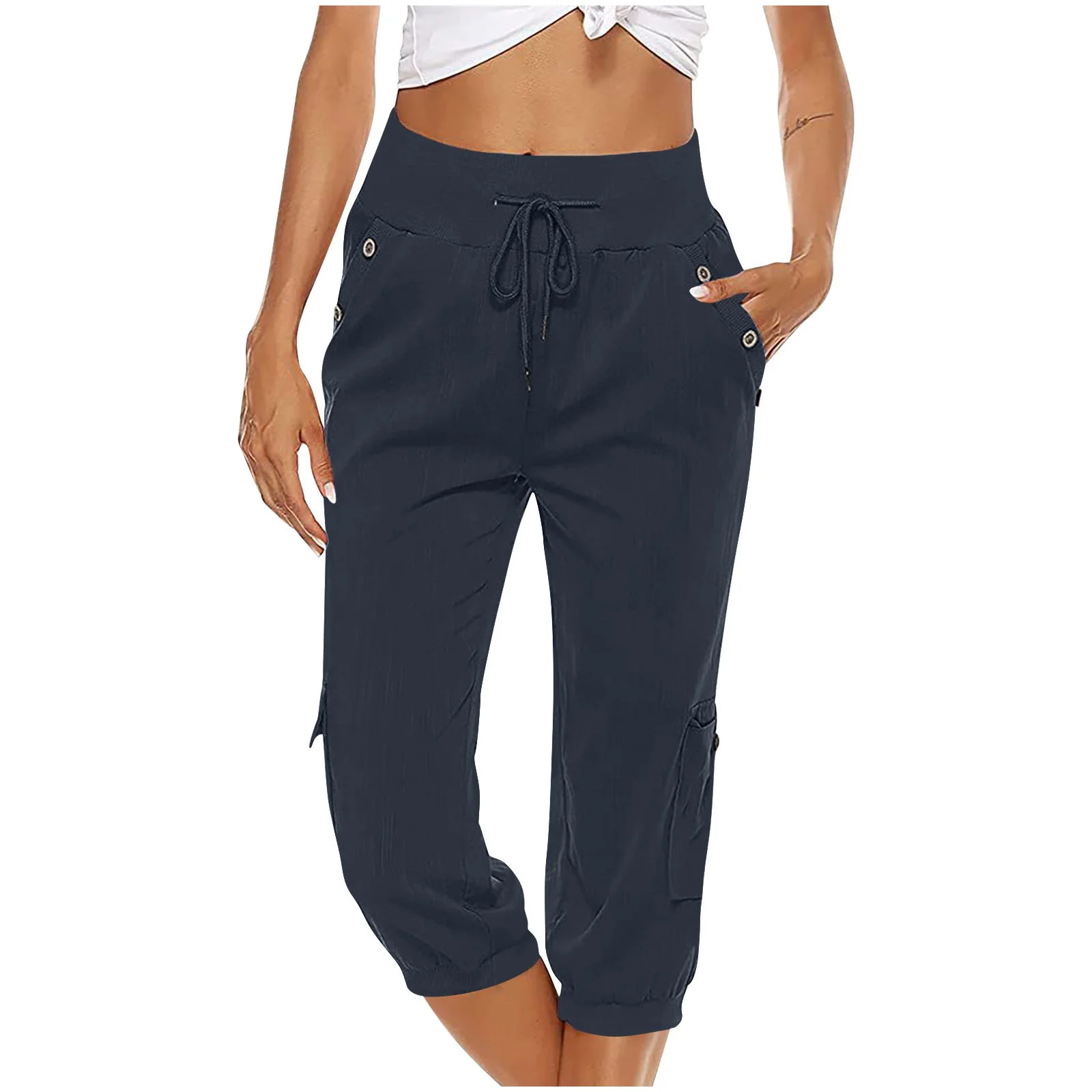 Ana® | Straight Trousers With Elastic Waist And Drawstring - Image 9