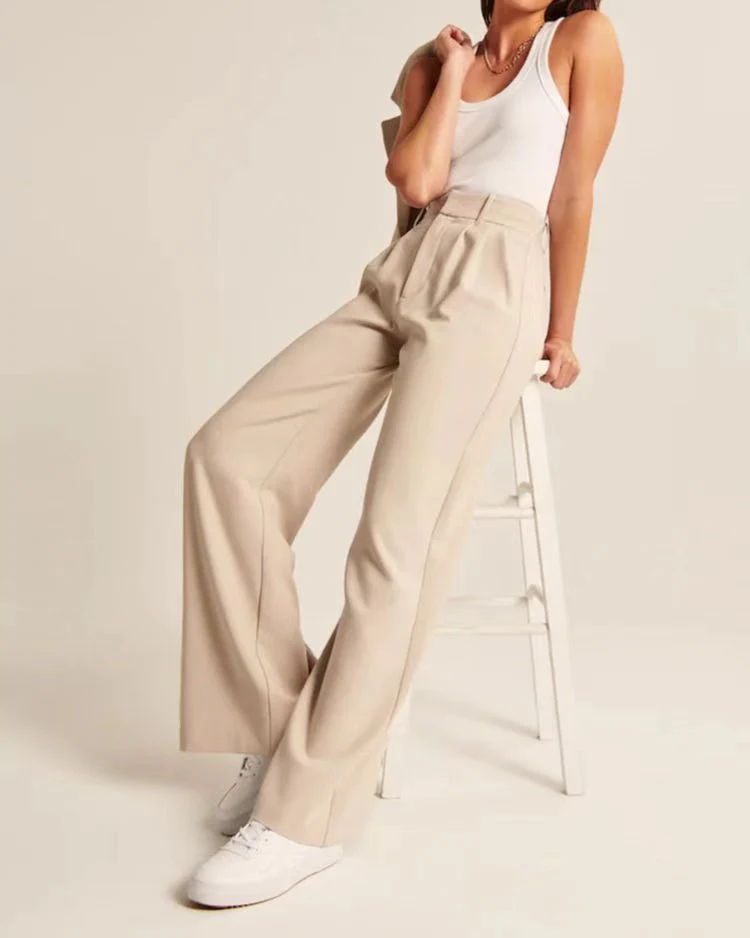 Ana® | Waffle Fabric Wide Leg Trousers - Image 9