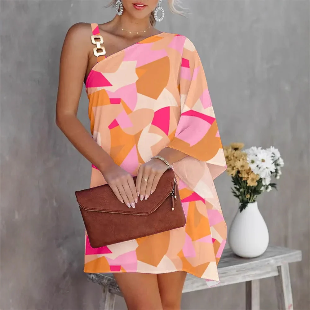 Ana® | Women'S Asymmetric Mini Dress With Decorative Shoulder Detail And Elegant Design - Image 3