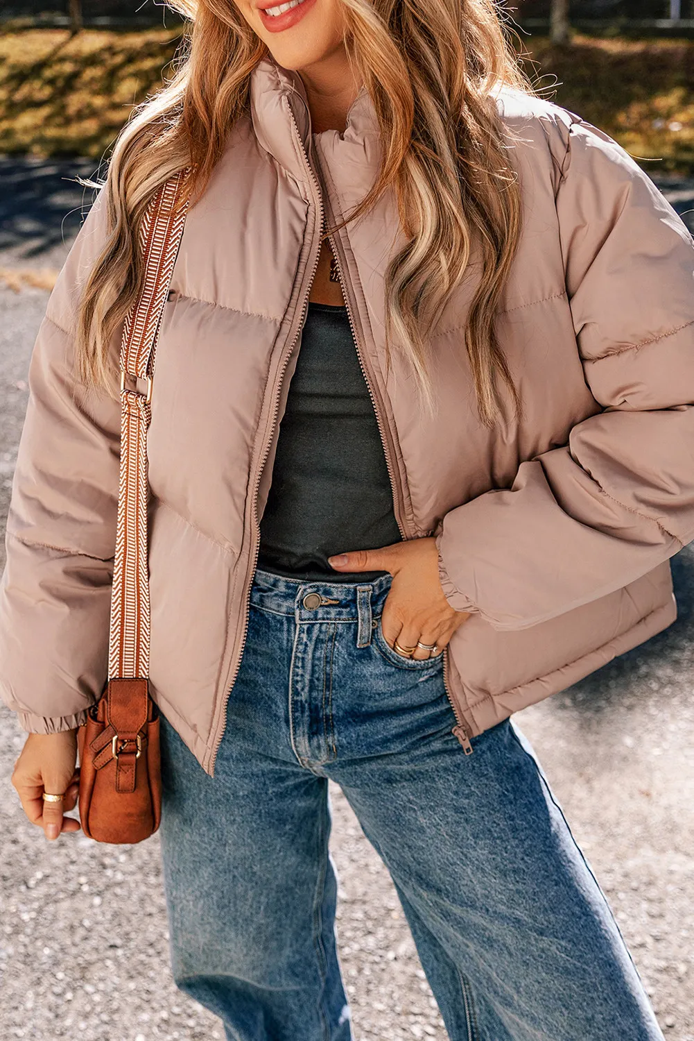 Ana Maria | Long-sleeved winter coat with turtleneck and zip