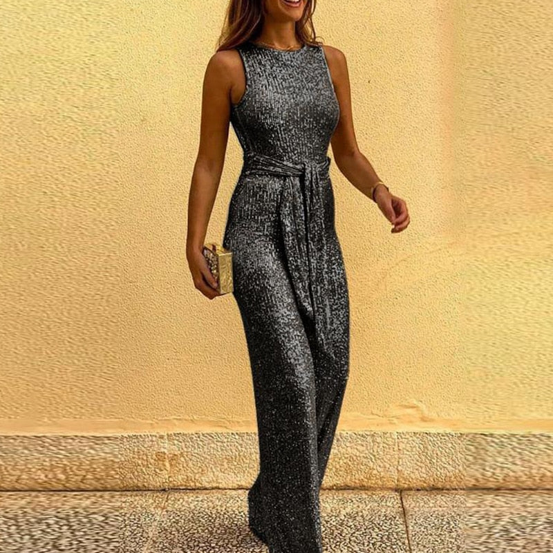 Anahí® | Women's glitter jumpsuit - Image 2