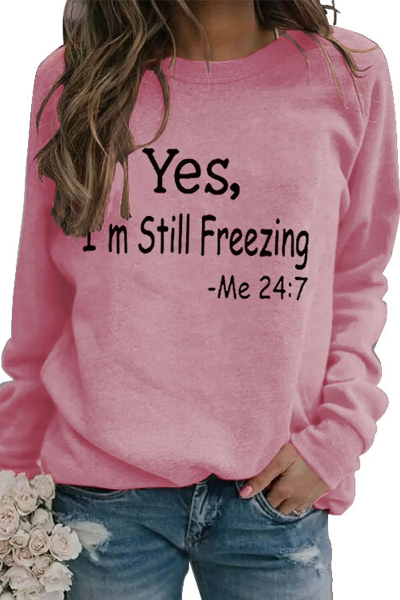 Andrea | I'm Still Freezing printed sweatshirt. - Image 7