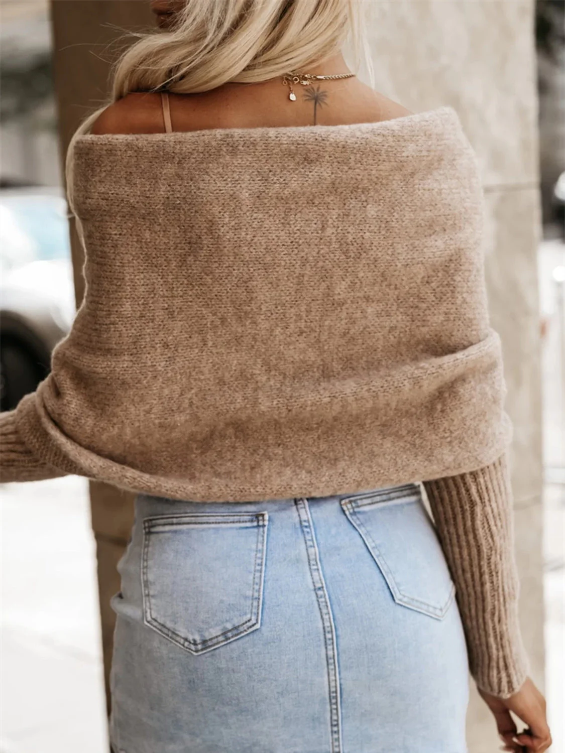 Andrea | Long sleeve cropped knit top - Image 3