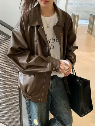 Andrea | Streetwear leather jacket for women - Image 2