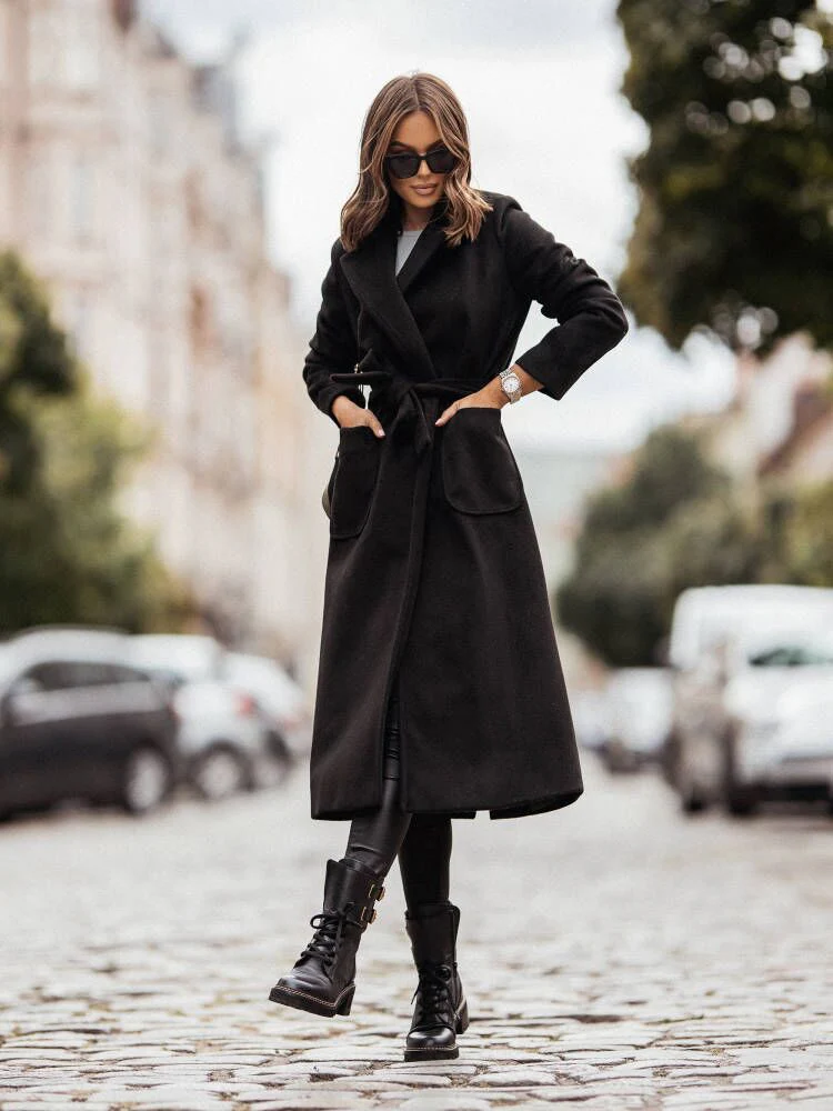 Anette | Elegant long-sleeved coat for women - Image 3