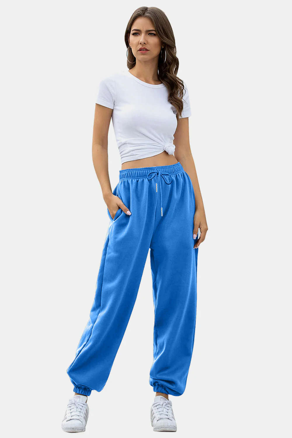 Angela | Jogging pants with elastic waistband and pockets - Image 21