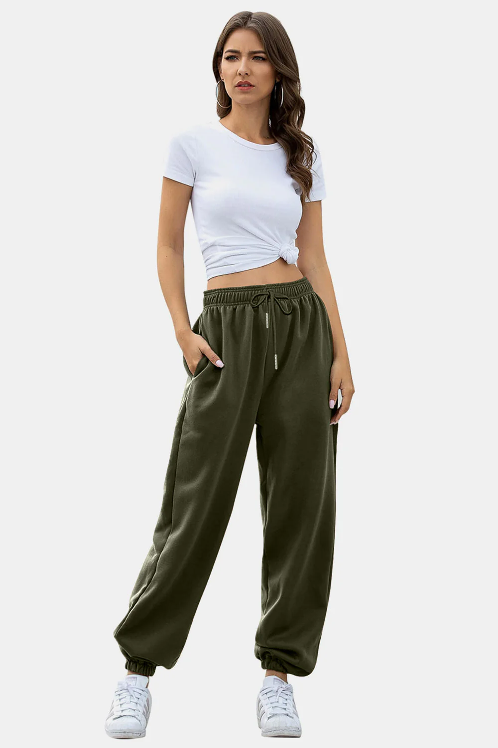 Angela | Jogging pants with elastic waistband and pockets - Image 3