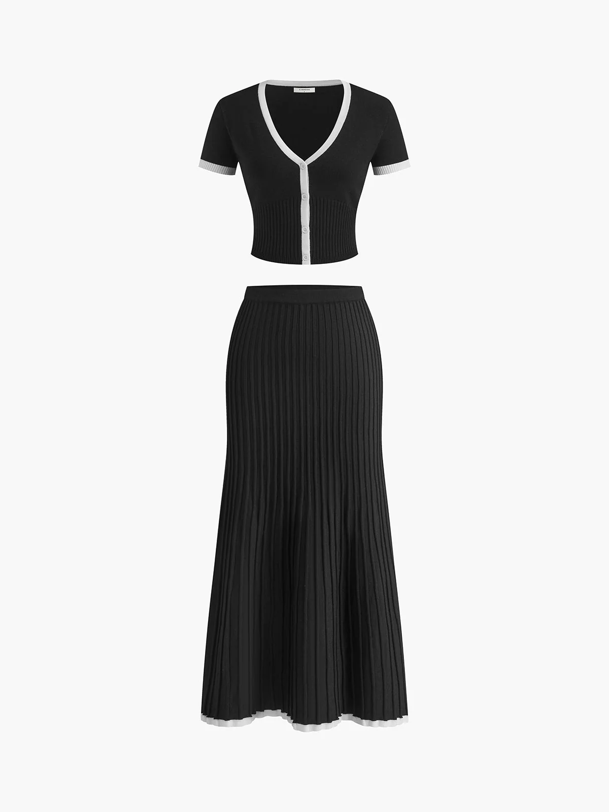 Angélica® | Knitted Dress With Contrasting Cuffs - Image 6