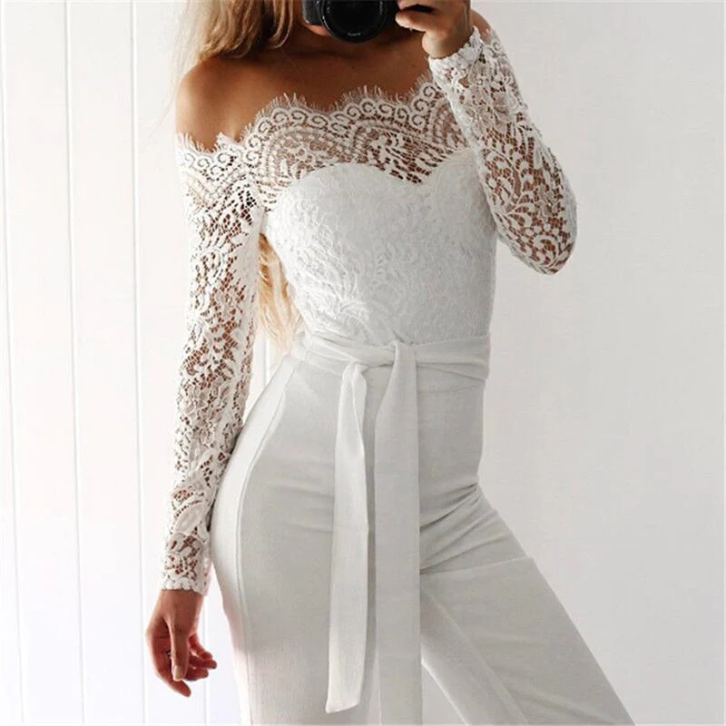 Angelines® | Jumpsuit With Long Sleeves And Lace - Image 2