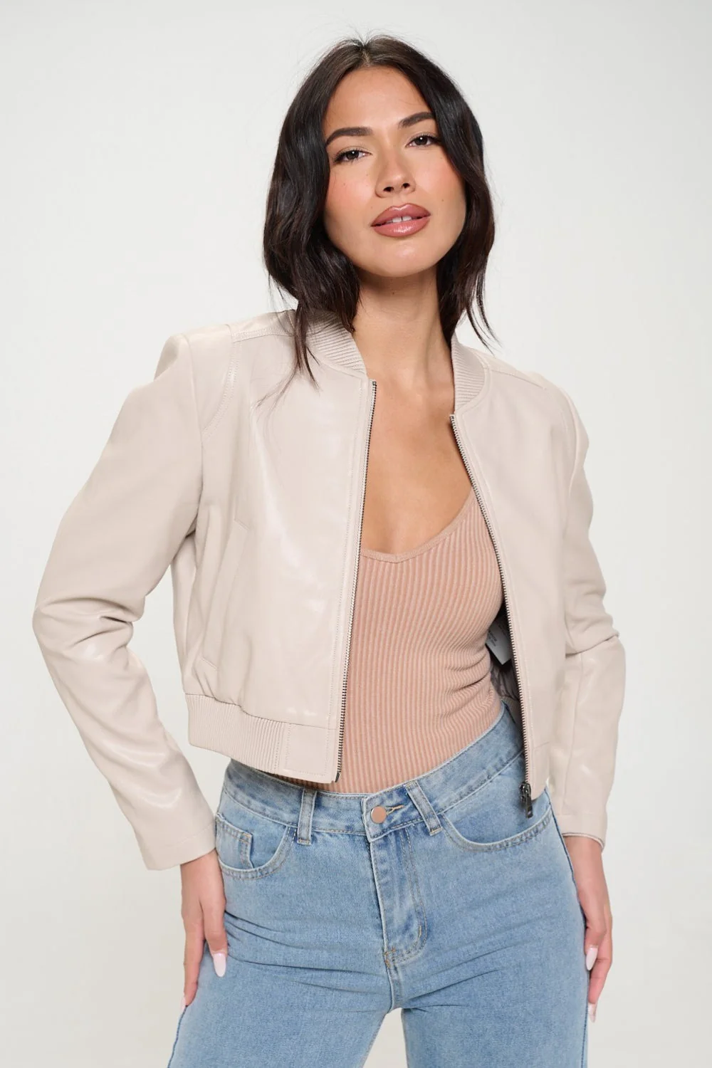 Anika | Short bomber jacket with zip