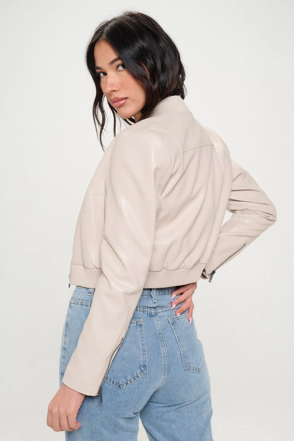 Anika | Short bomber jacket with zip - Image 2
