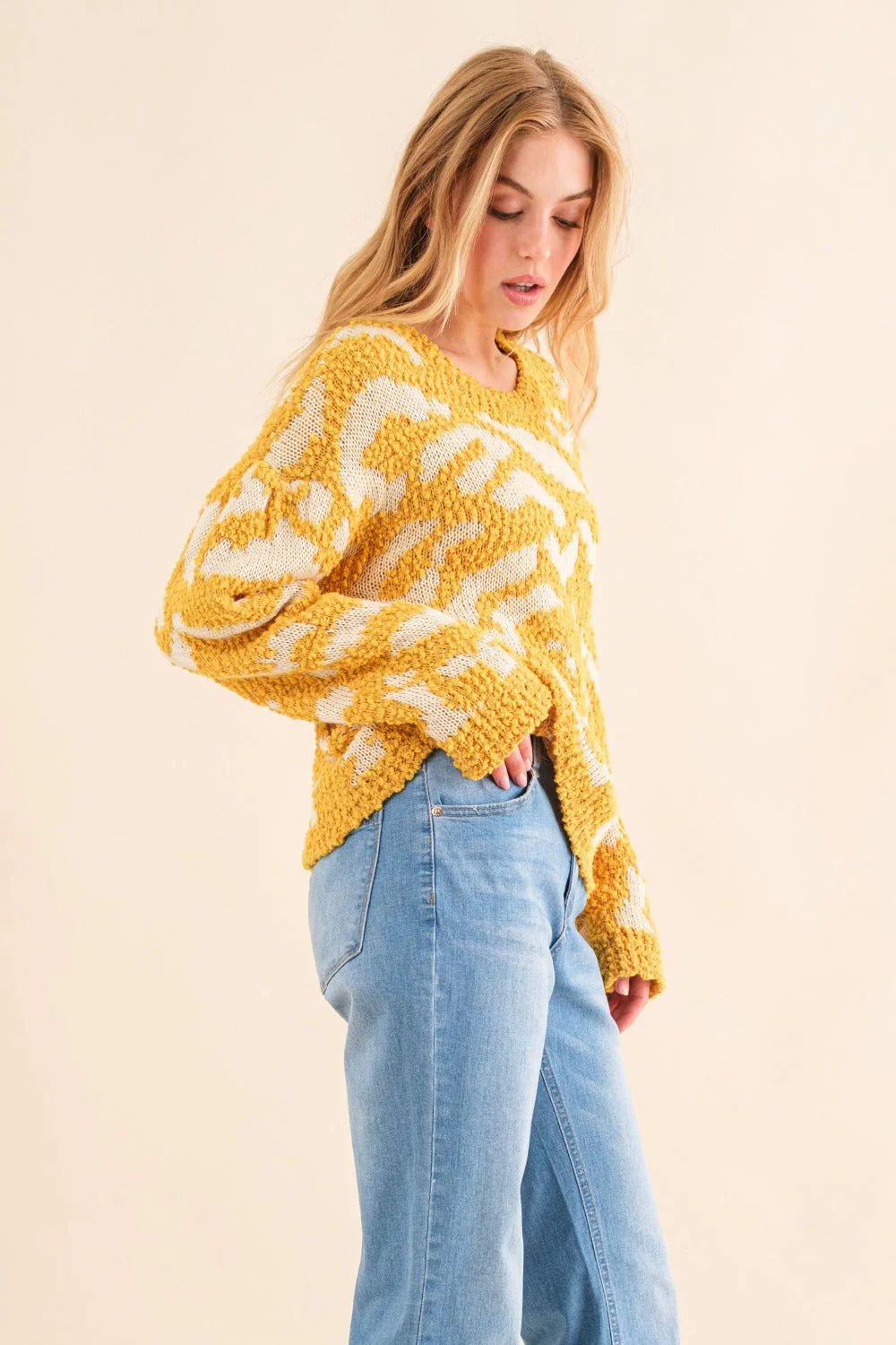 Anke | And the Why textured contrast sweater in full size - Image 3