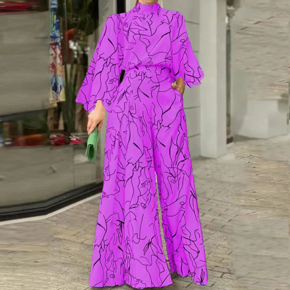 Anna® | Elegant Long-Sleeved Jumpsuit With Abstract Print - Image 4