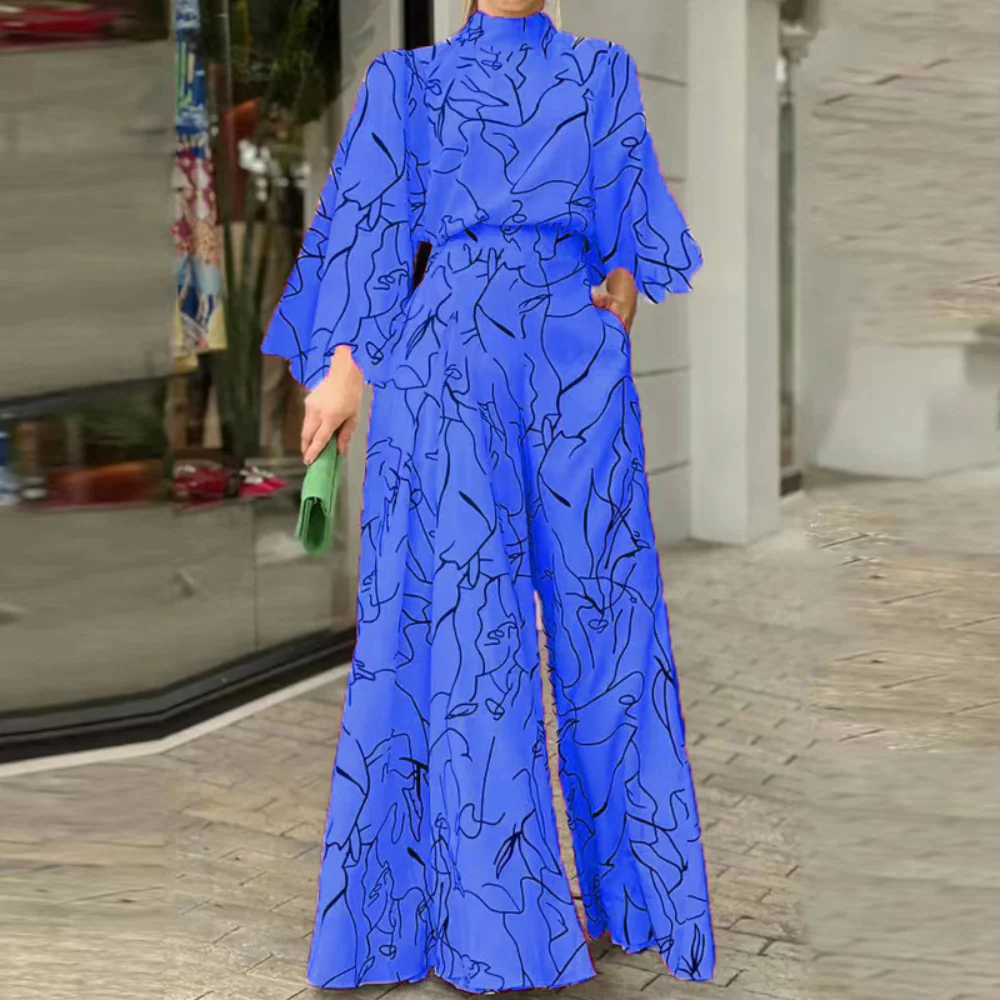 Anna® | Elegant Long-Sleeved Jumpsuit With Abstract Print - Image 5