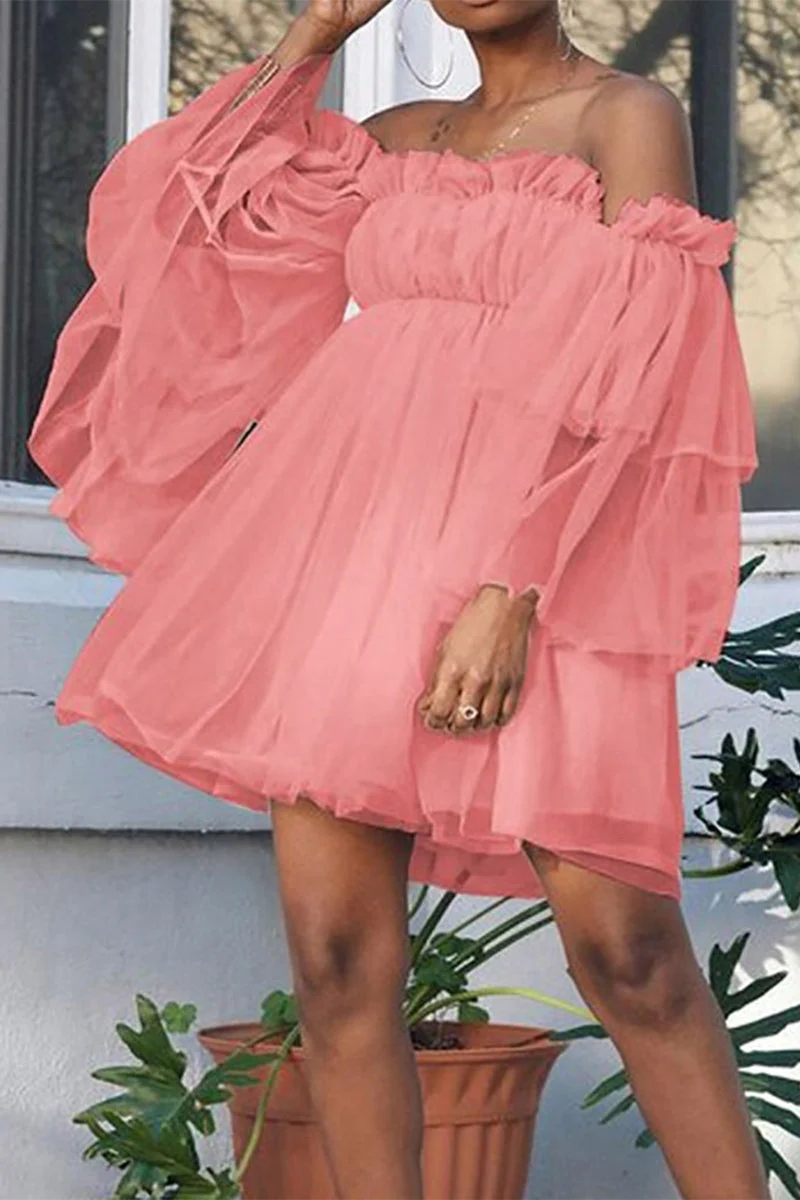 Annabella® | Elegant Off-The-Shoulder Midi Dress With Loose Ruffles - Image 2