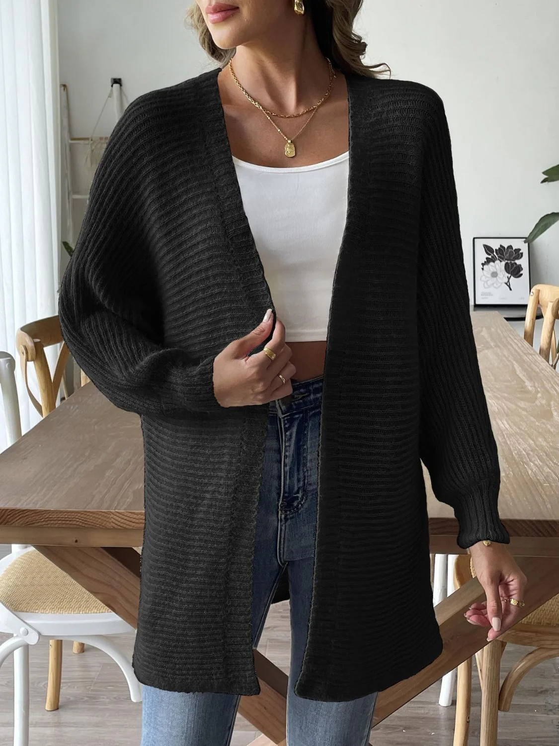 Annabelle | Long sleeve open front cardigan - Image 11