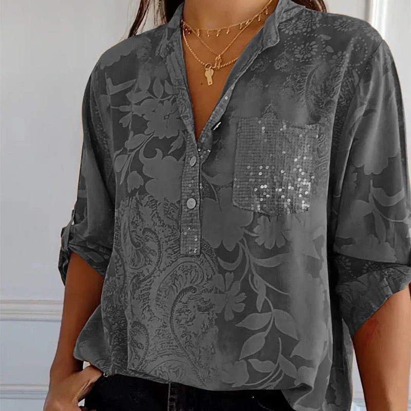 Annalisa® | Embellished Pocket Blouse - Image 4