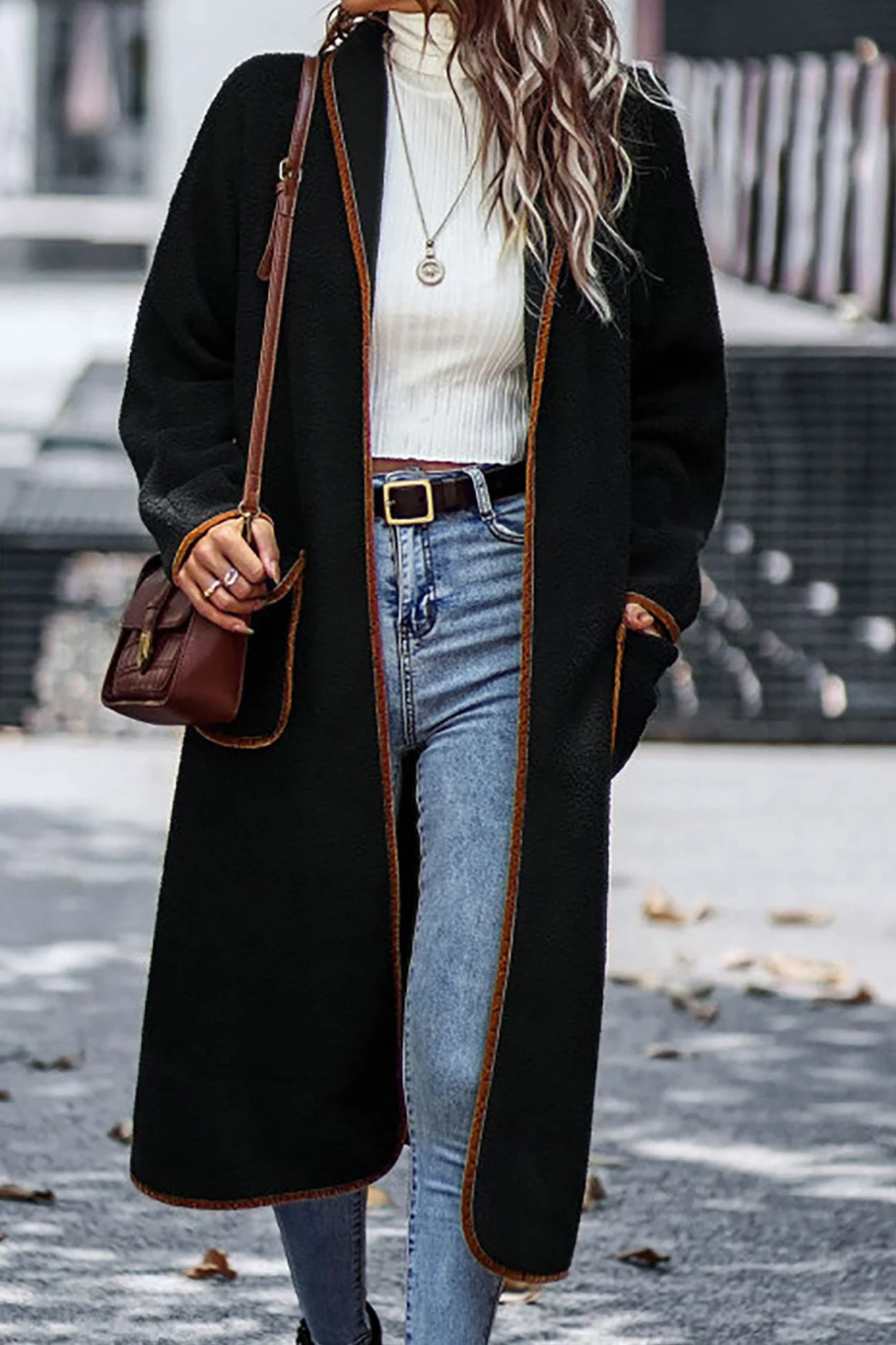 Annelie | Plush cardigan with lapel pockets - Image 10