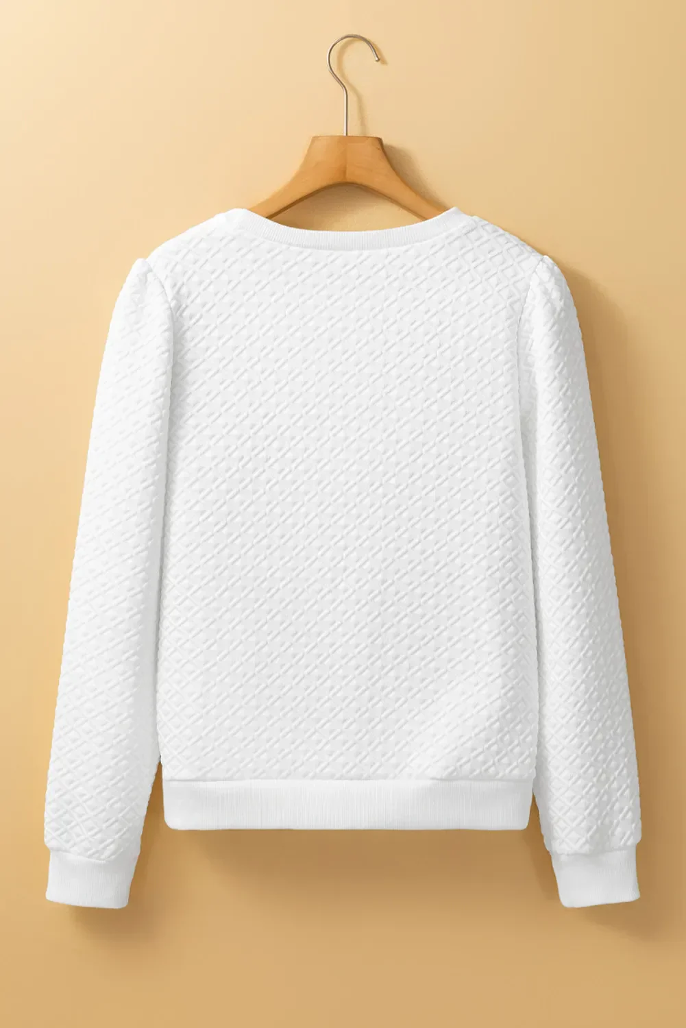 Annelie | Structured, long-sleeved top with a crew neck - Image 4