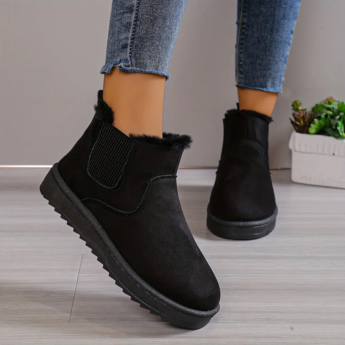 Anneliese | Fleece boots for women - Image 6