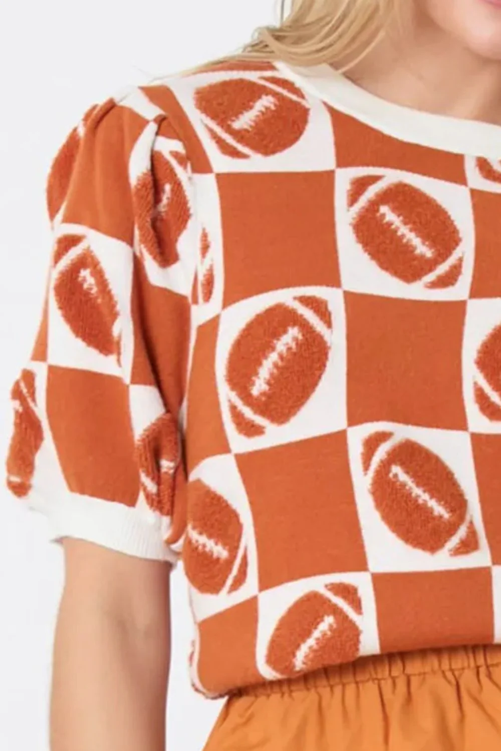 Annika | Football sweater with a crew neck and short sleeves - Image 6